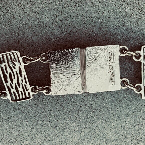 Vintage Chico's Silver Metal Beaded Chain Statement Chunky Boho Retro Hip Belt - Picture 9 of 13